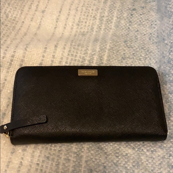 kate spade Handbags - Black Kate spade zip wallet